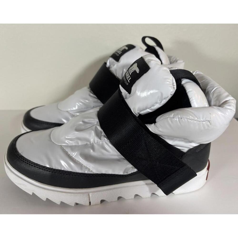 Sorel Women's Black and White Ankle Booties